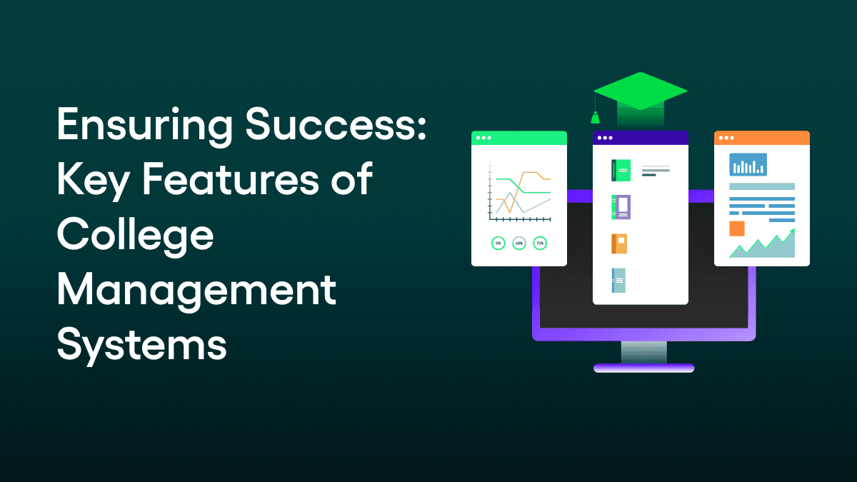 Illustration highlighting the key features of a college management system