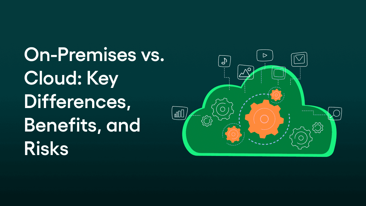 On-premises versus cloud systems comparison illustration